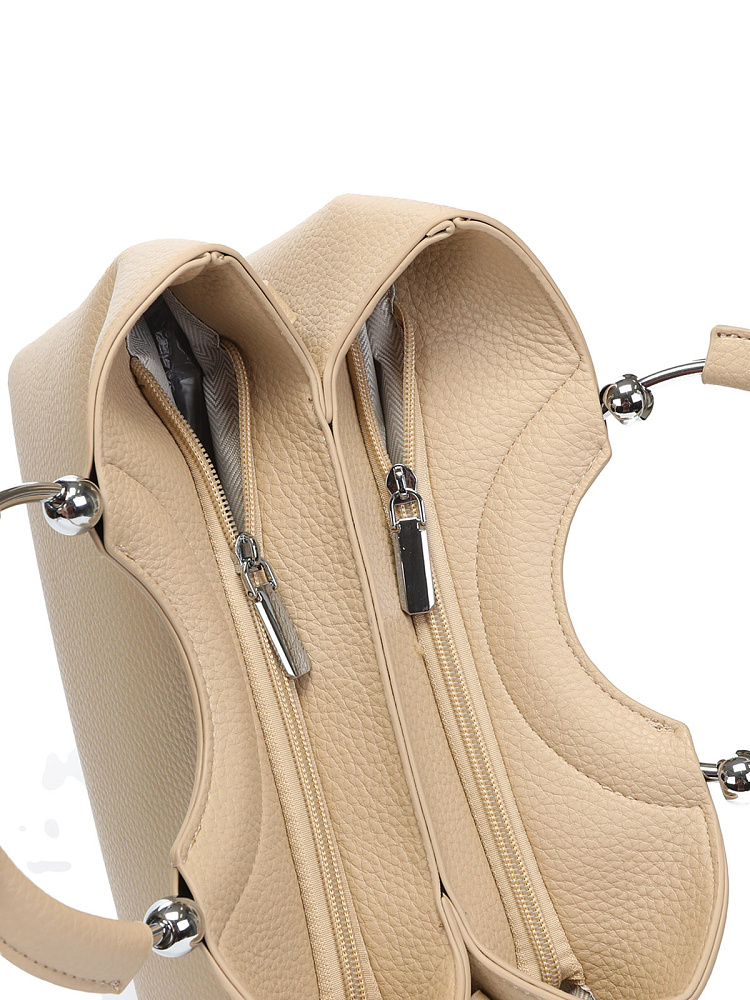 Бежевая сумка из экокожи Portofiano