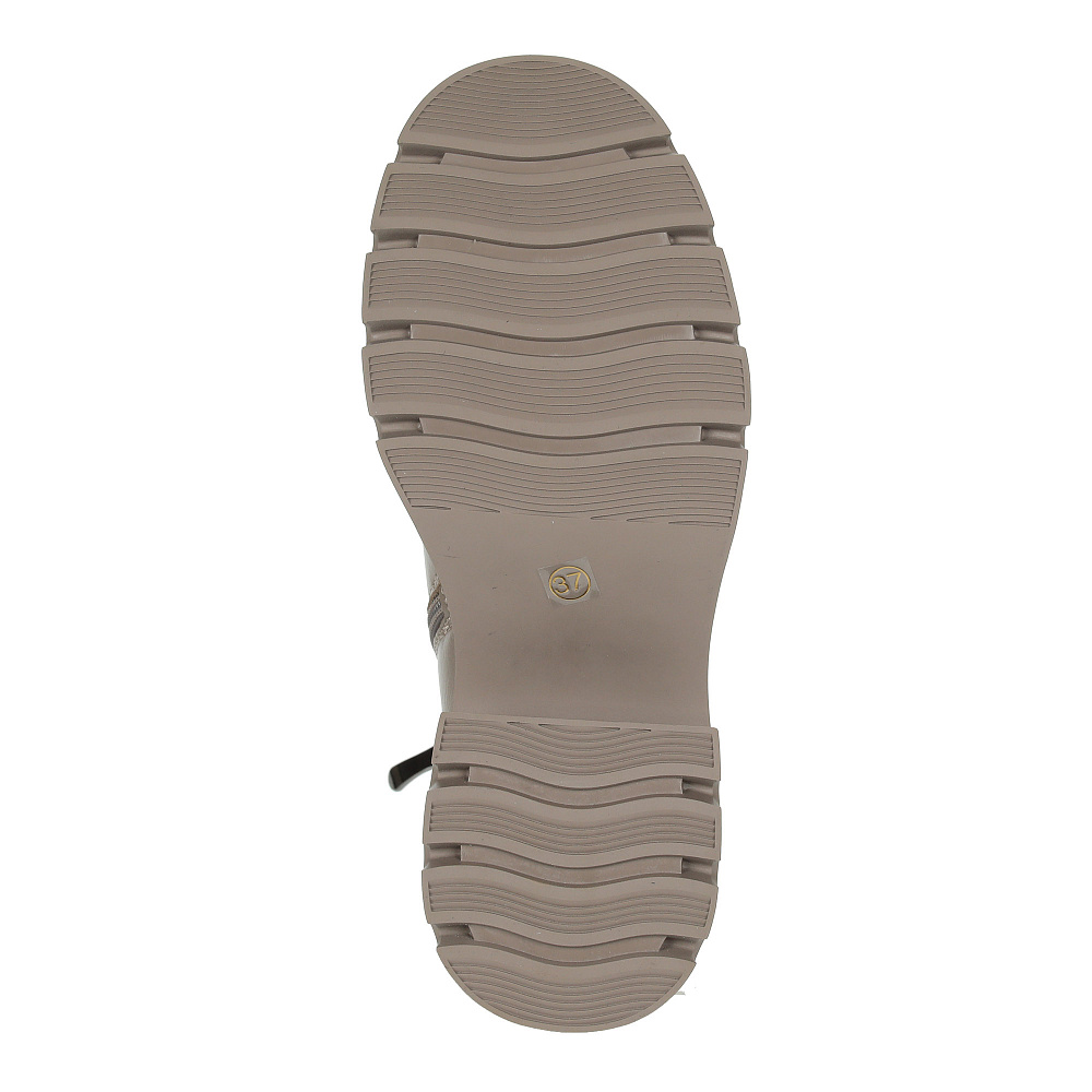 Бежевые зимние полусапоги из кожи Respect