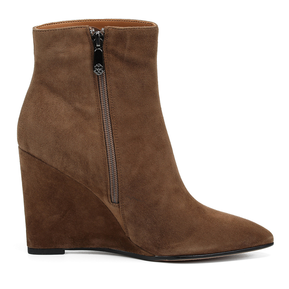 Коричневые ботильоны из натурального велюра RESPECT PREMIUM