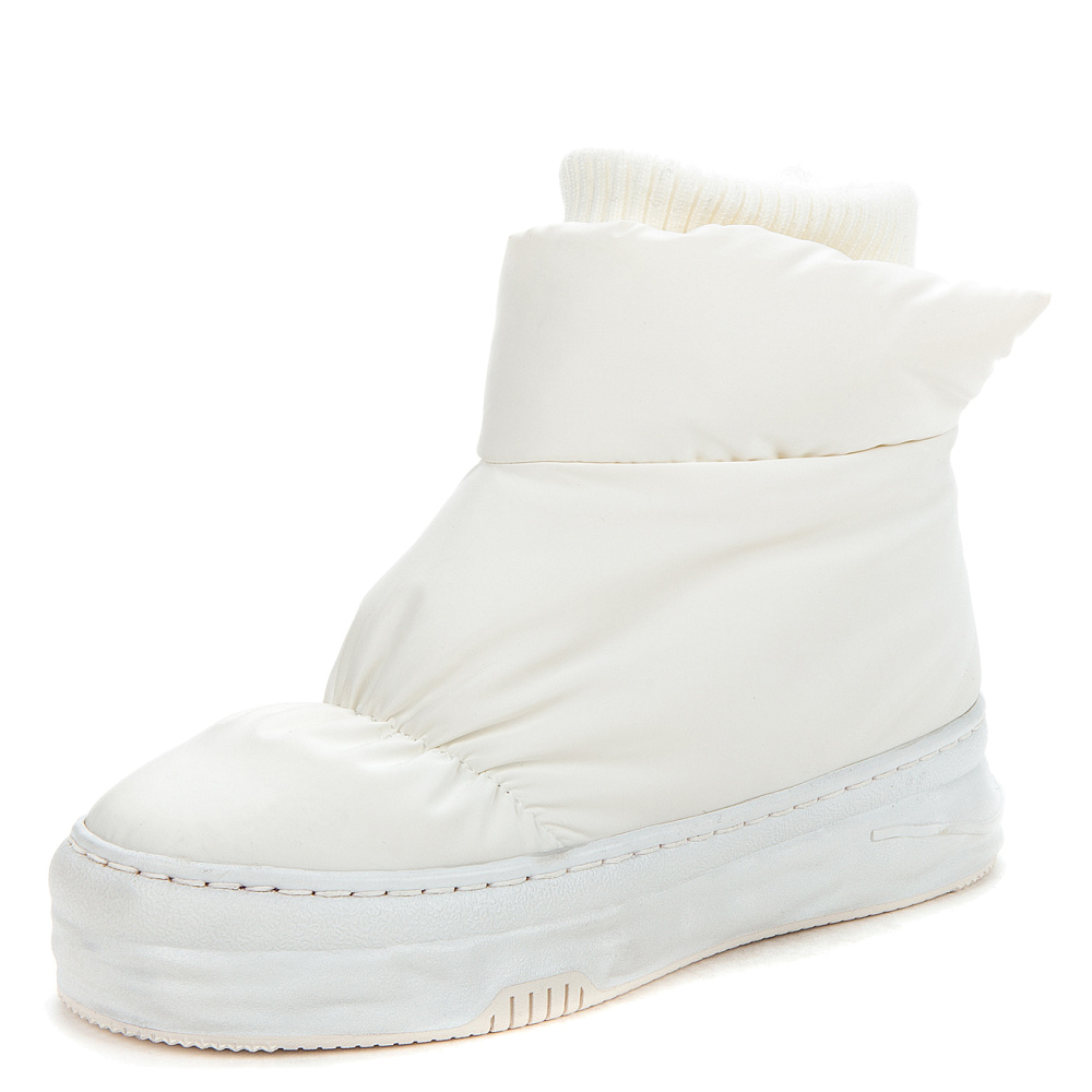 Бежевые дутики луноходы из текстиля Respect