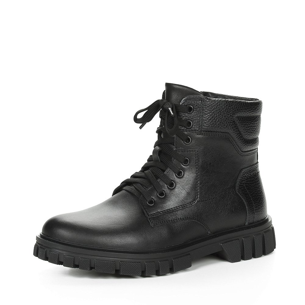 Черные ботинки из гладкой кожи Respect