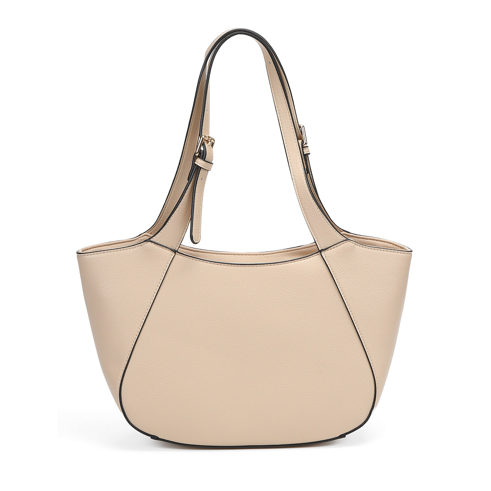 Бежевая сумка сэтчел из экокожи Respect