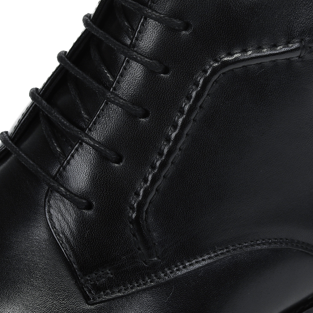 Черные зимние ботинки из гладкой кожи RESPECT PREMIUM