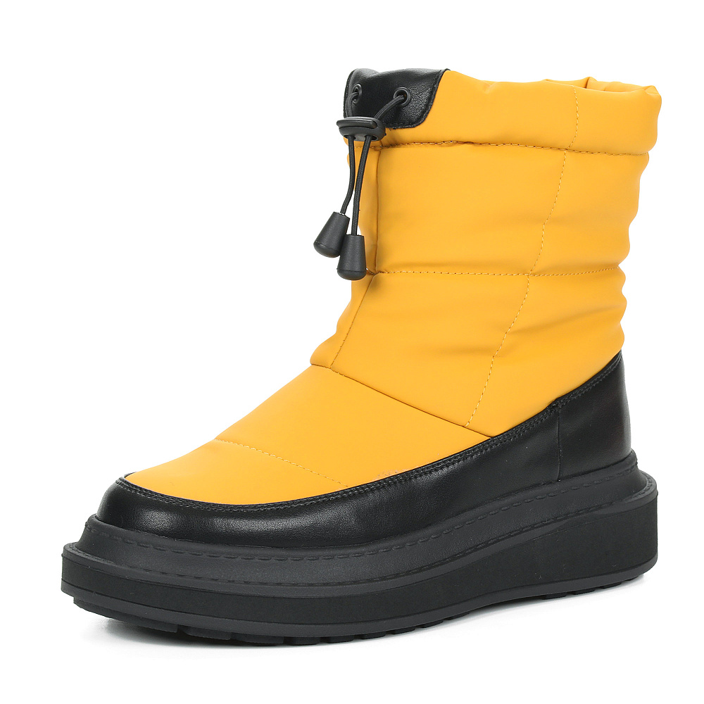 Желтые дутики из кожи и текстиля Respect