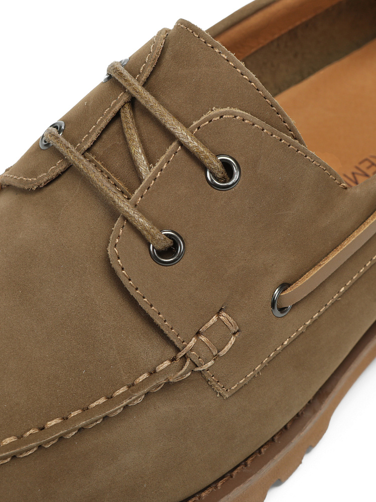 Темно-бежевые топсайдеры из нубука RESPECT PREMIUM