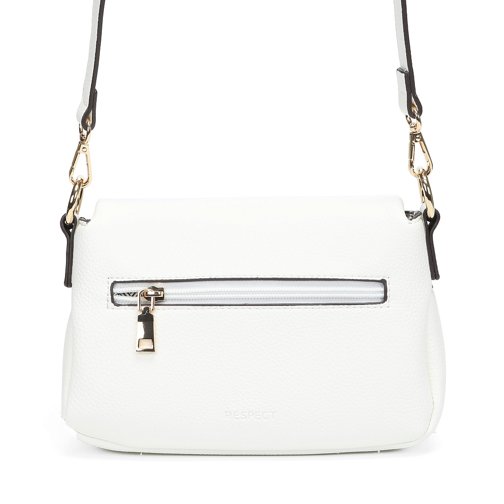Белая сумка мессенджер из экокожи Respect