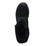 Черные ботинки из велюра на меху