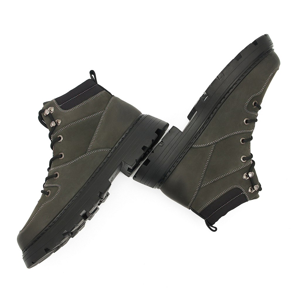 Серые ботинки из нубука Respect