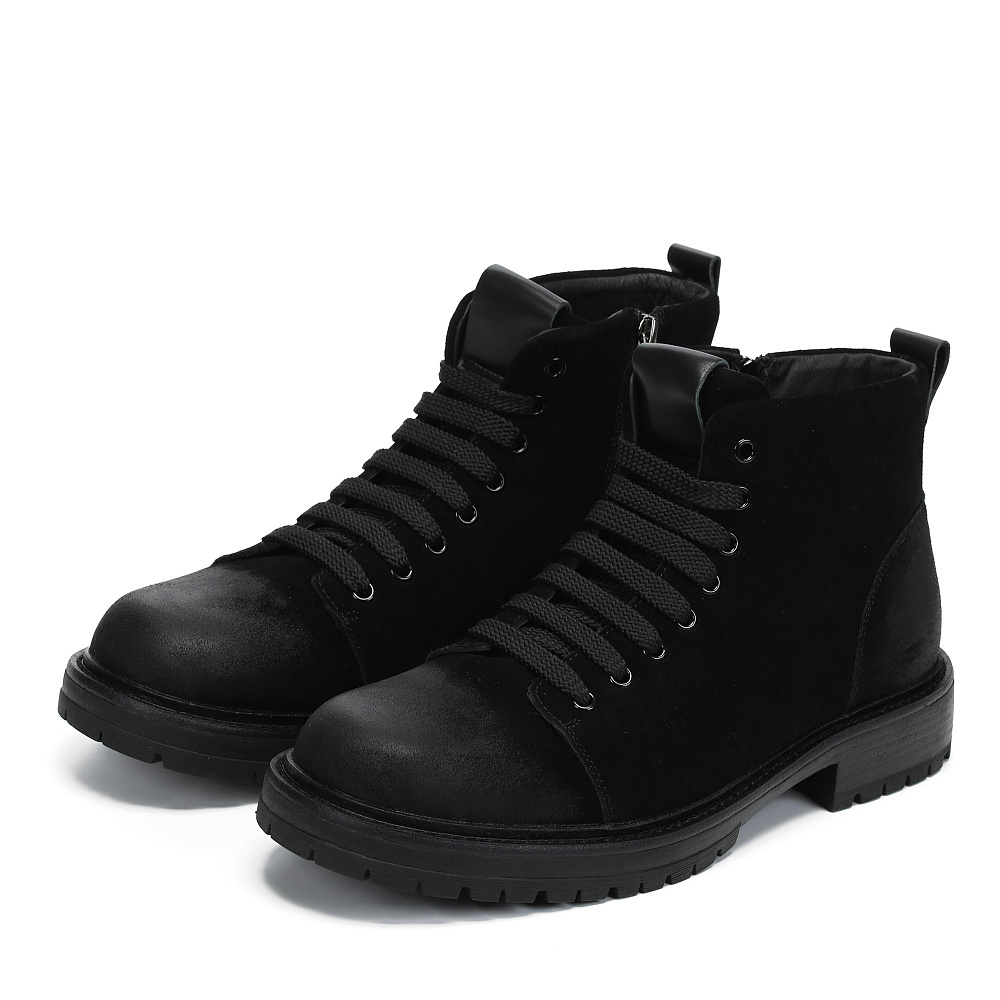 Черные зимние ботинки из бархатистого велюра RESPECT PREMIUM