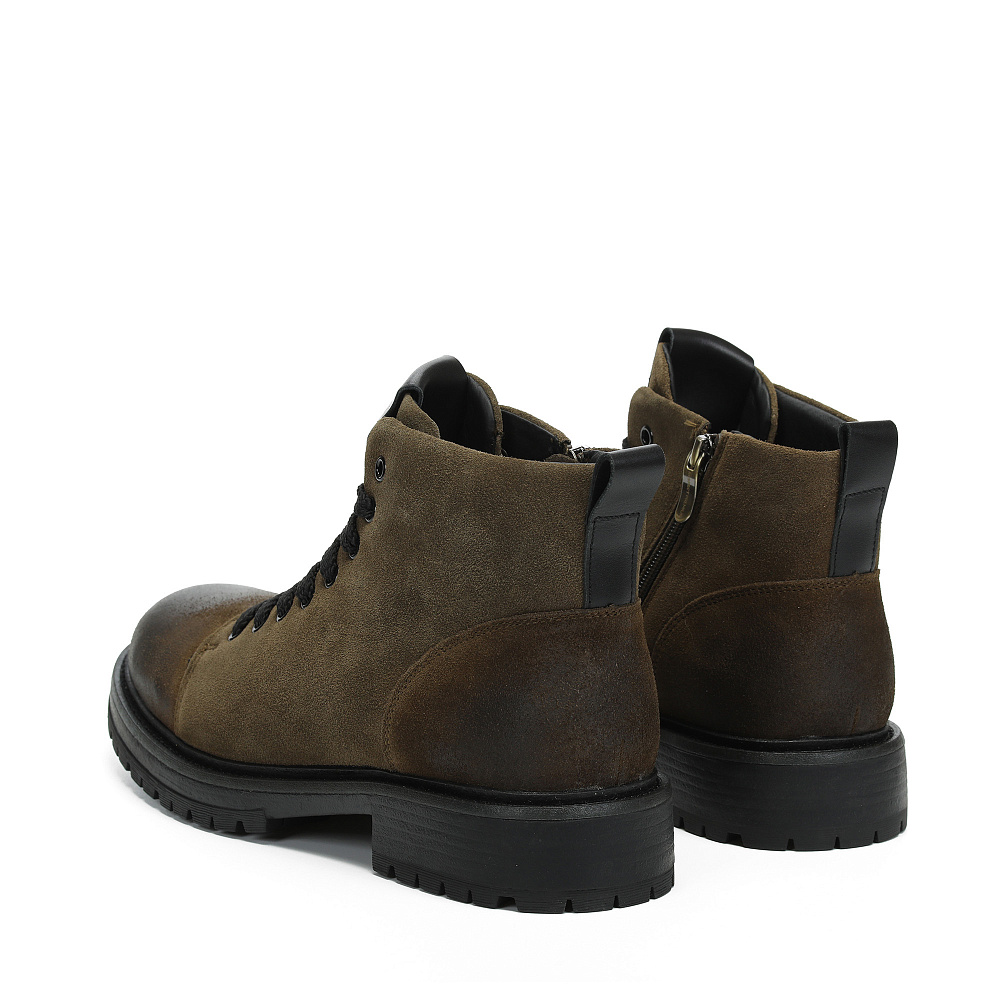 Зимние ботинки из бархатистого велюра цвета хаки RESPECT PREMIUM