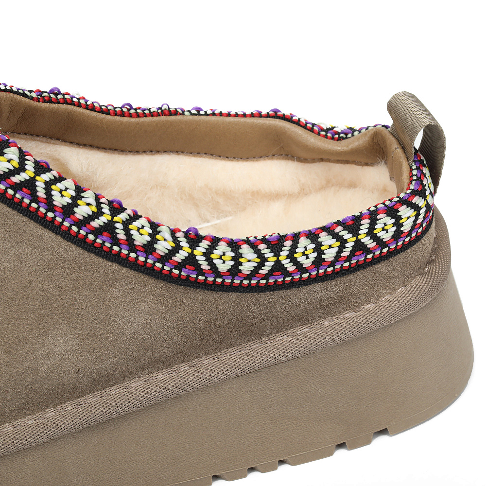 Коричневые низкие угги из бархатистого велюра Respect