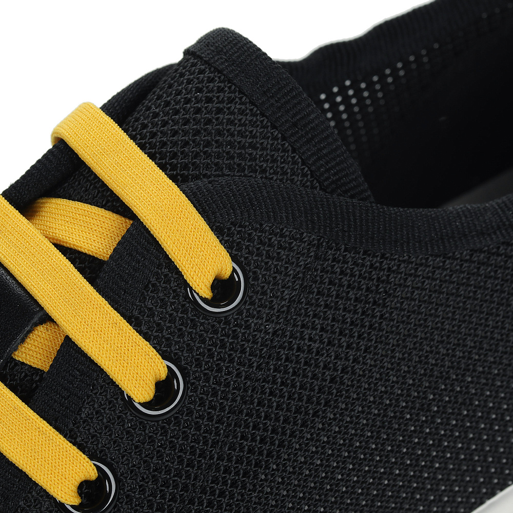 Черные кеды из текстиля с прорезиненным носком Respect