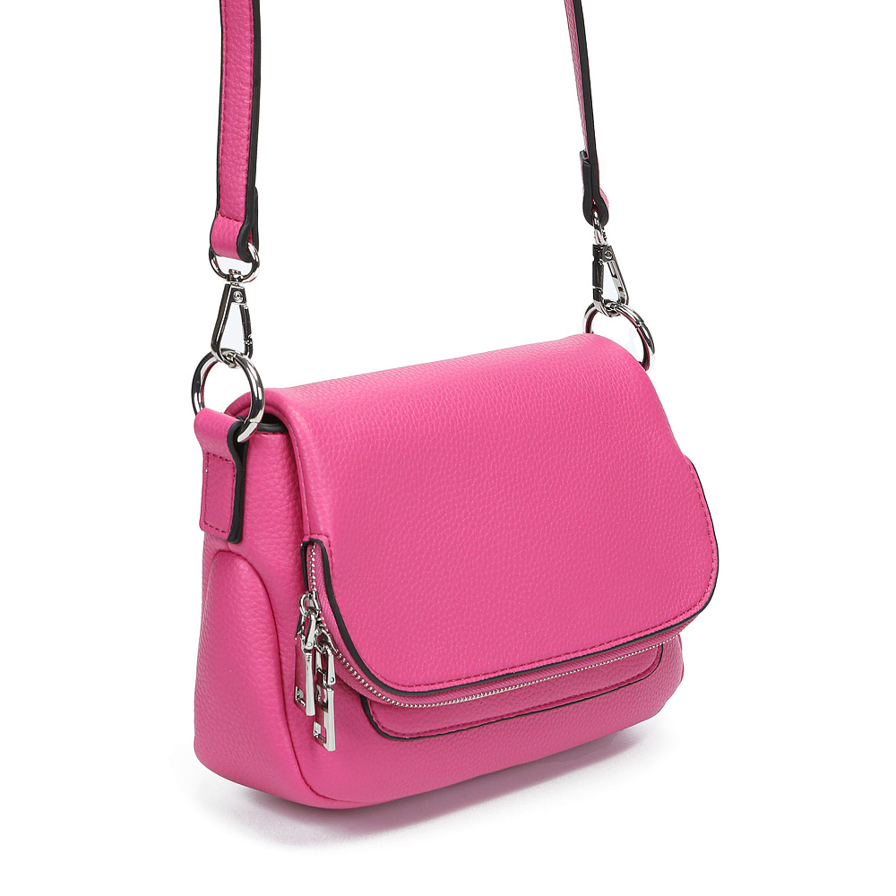 Розовая сумка-багет из экокожи Respect