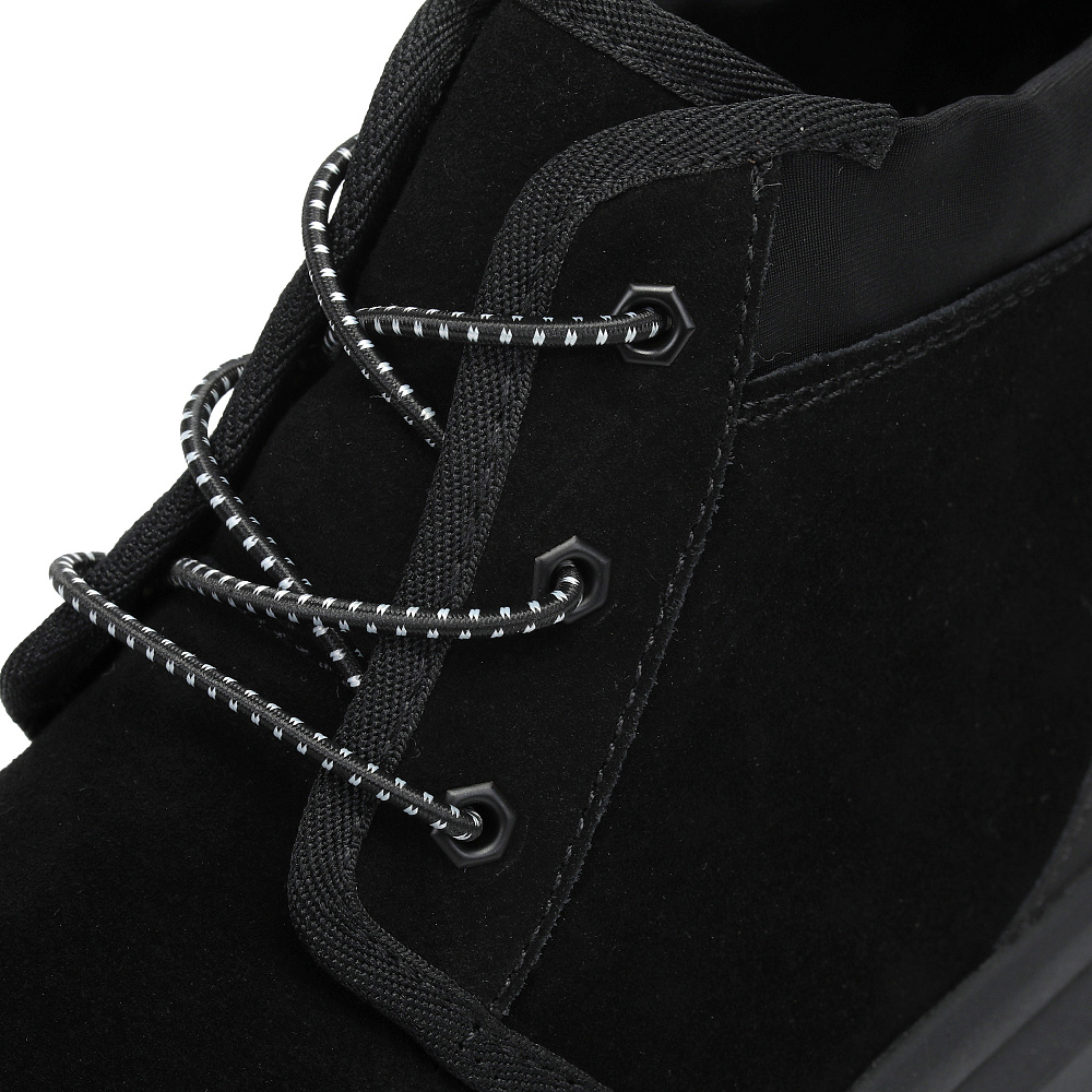 Черные угги из бархатистого велюра на шнурках Respect