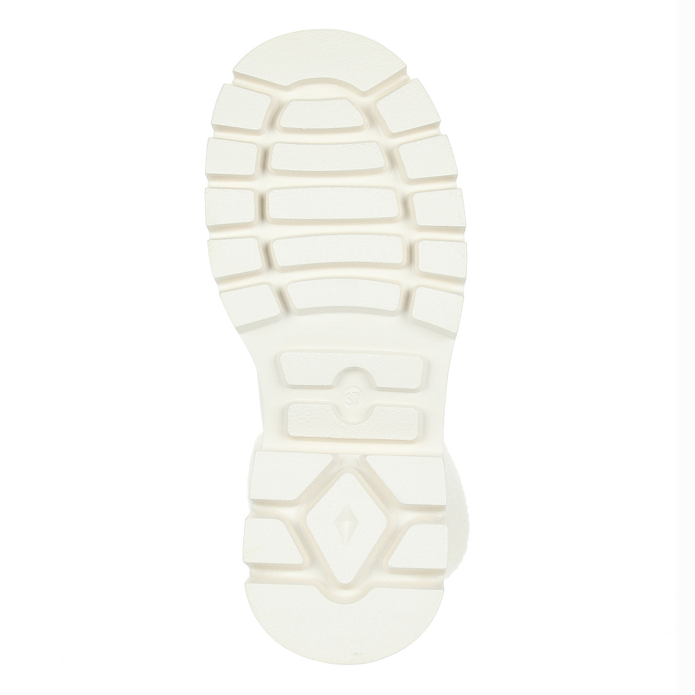 Белые утепленные хайкеры из гладкой кожи Respect