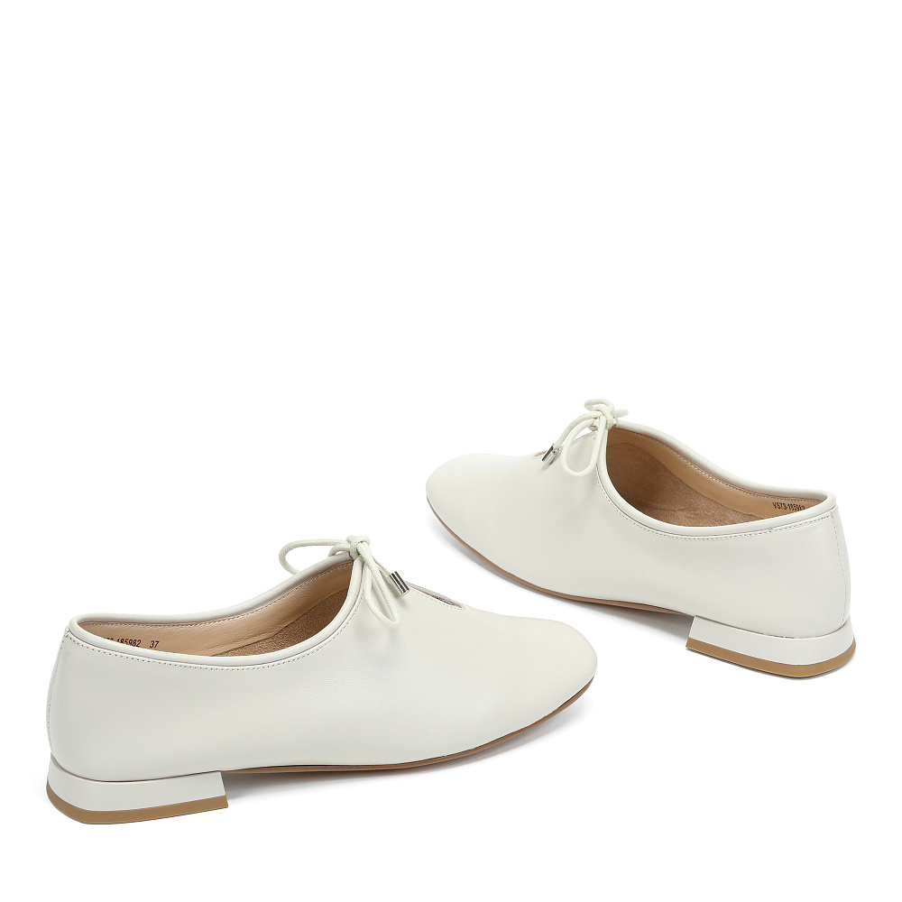 Туфли из гладкой кожи рисового цвета RESPECT PREMIUM