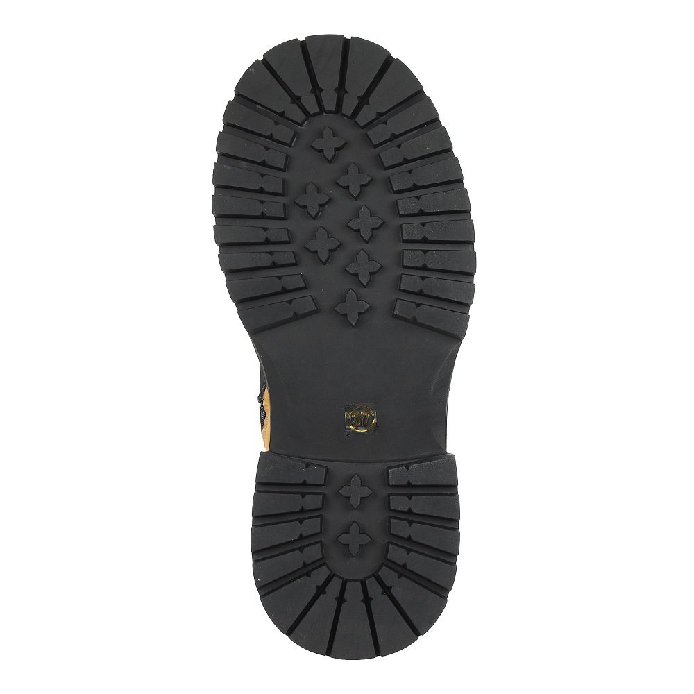 Желтые утепленные ботинки из кожи Respect