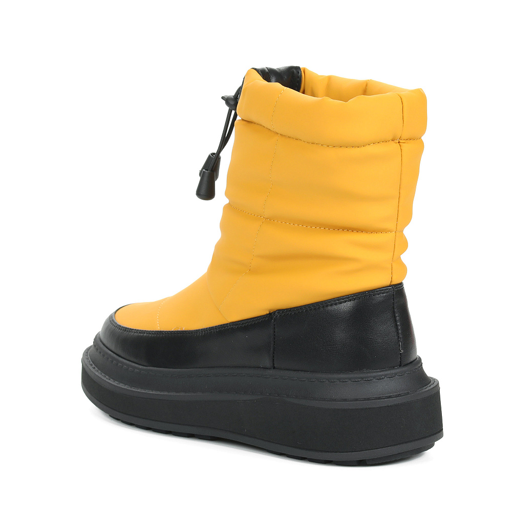 Желтые дутики из кожи и текстиля Respect