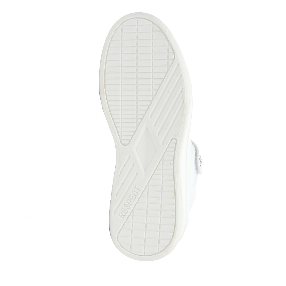 Белые высокие кеды из гладкой кожи Respect