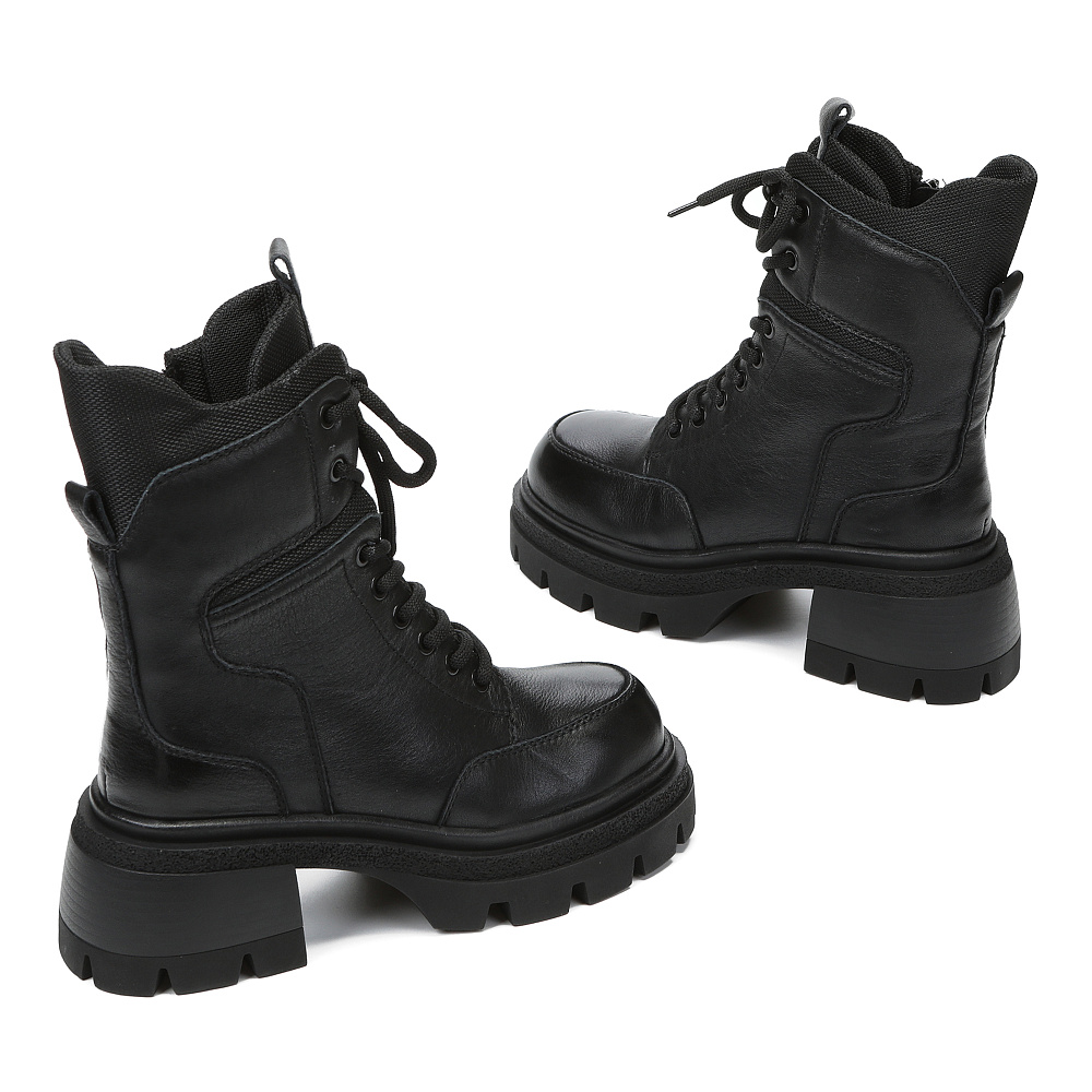 Черные зимние ботинки из композиционной кожи Respect