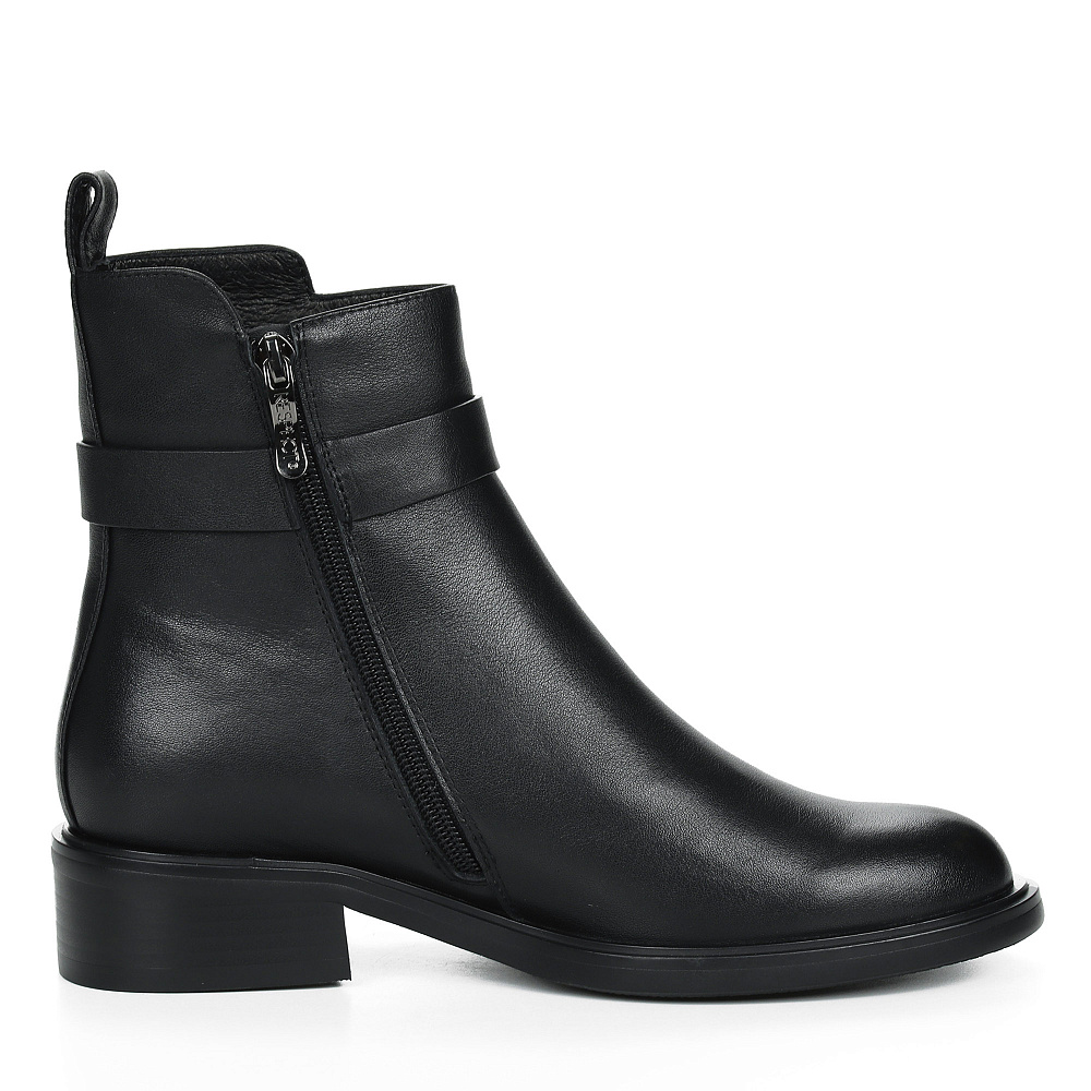 Черные ботинки из гладкой кожи Respect