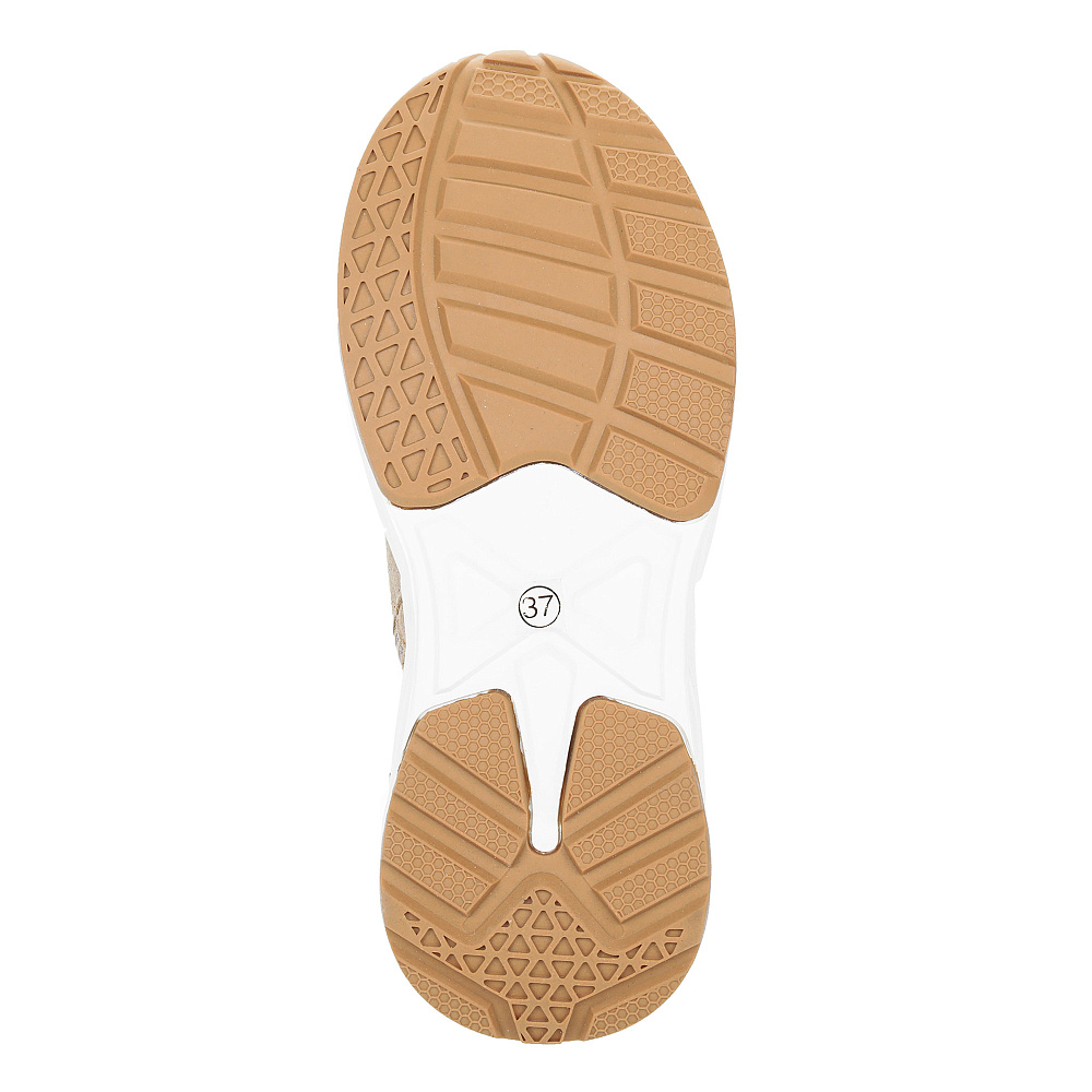 Бежевые утепленные ботинки из гидрофобного велюра Respect