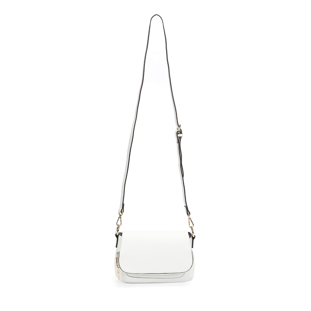 Белая сумка мессенджер из экокожи Respect