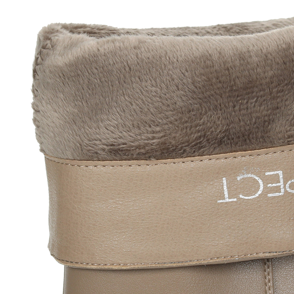 Бежевые сапоги из кожи на подкладке из текстиля Respect