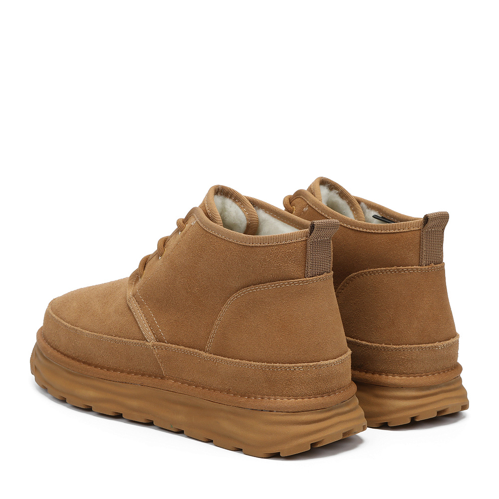 Рыжие угги из бархатистого велюра на шнурках Respect