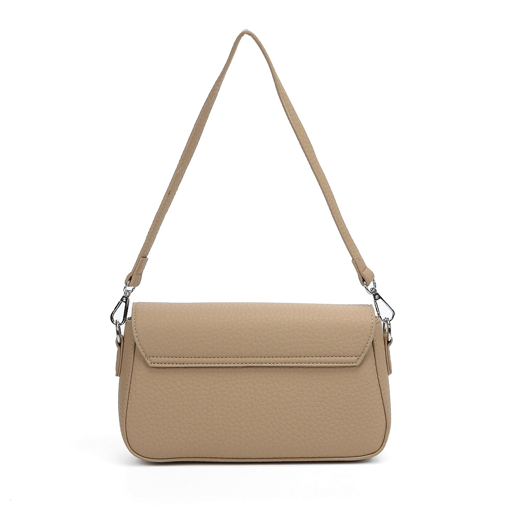 Бежевая сумка мессенджер из экокожи Portofiano