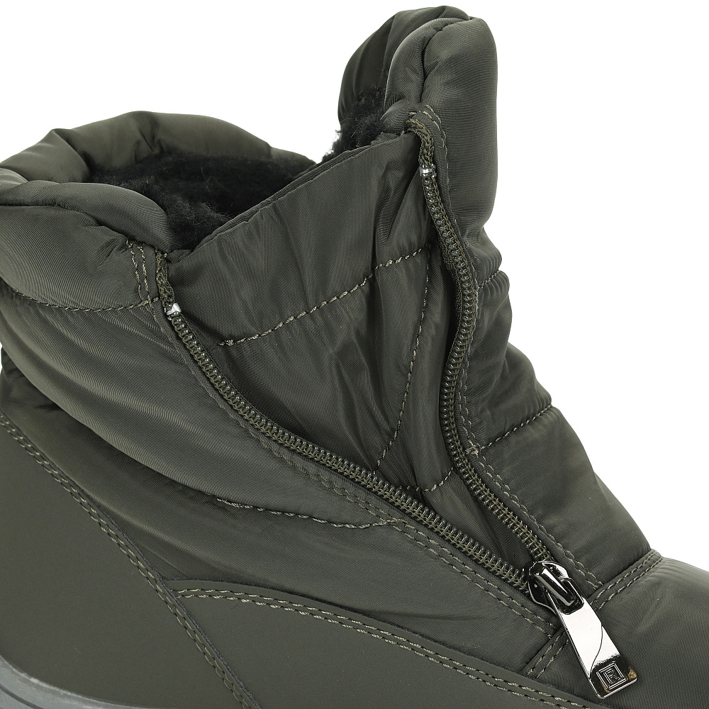 Утепленные дутики из текстиля цвета хаки Respect