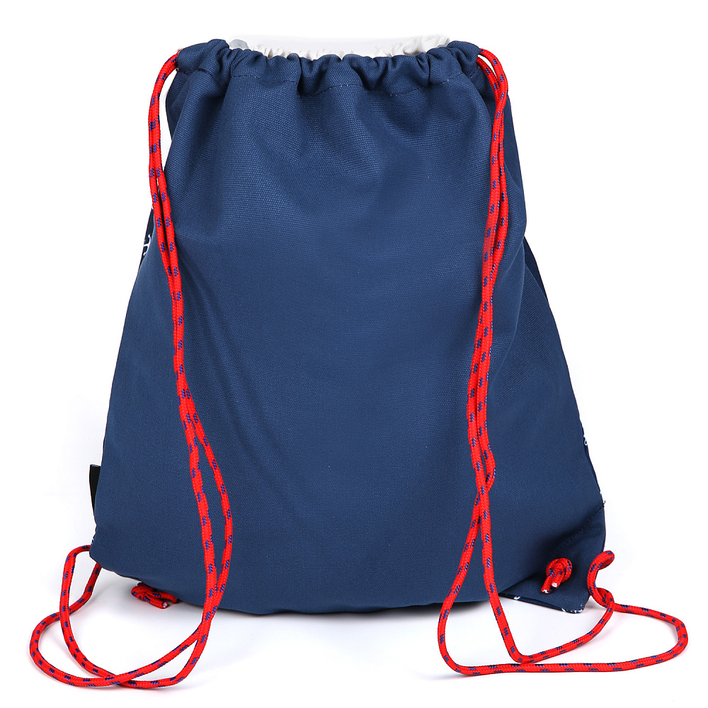 Синяя пляжная сумка-мешок из принтованного полиэстера Fabretti