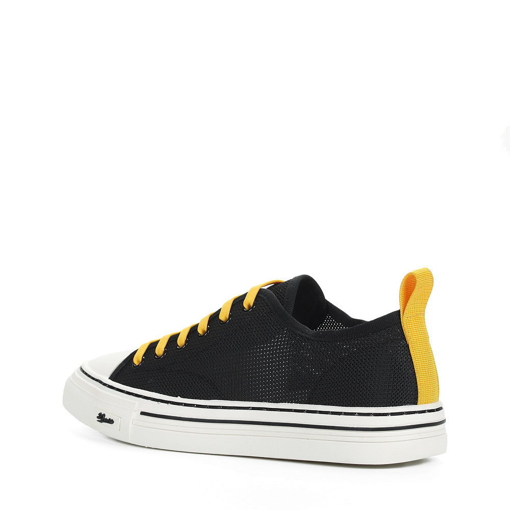 Черные кеды из текстиля с прорезиненным носком Respect