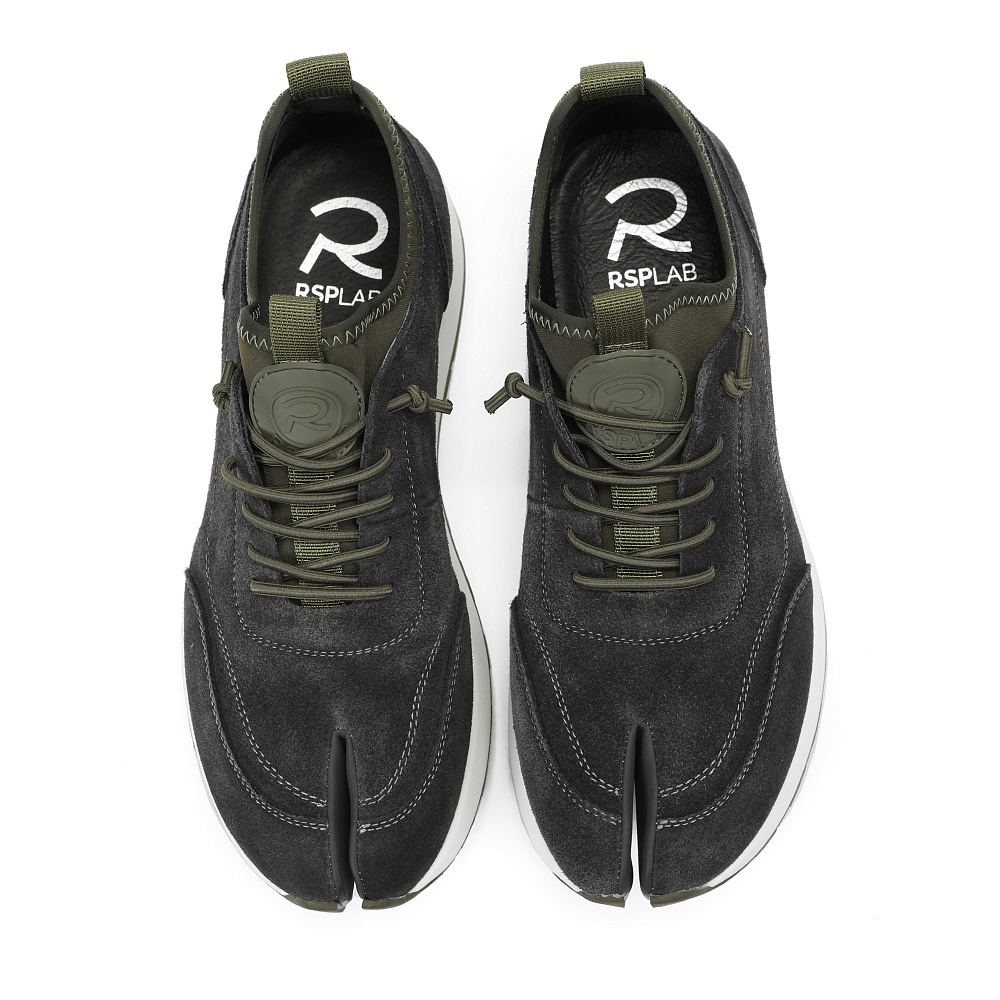 Серые кроссовки из бархатистого велюра RSP LAB