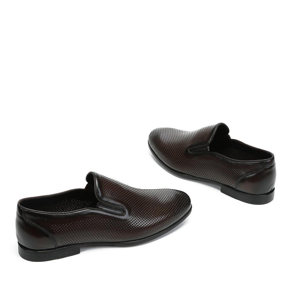 Коричневые полуботинки из гладкой кожи Respect