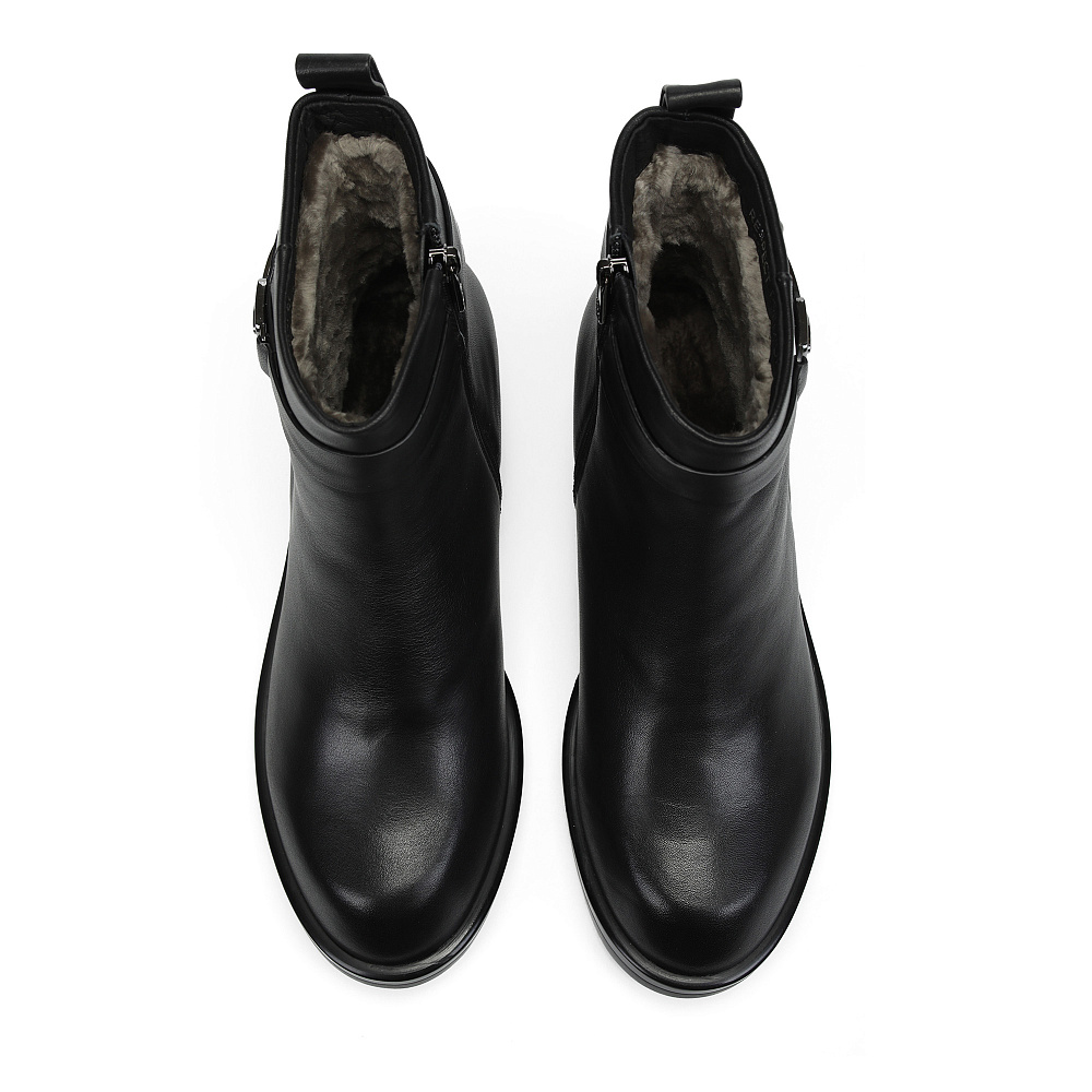 Черные зимние ботинки из кожи RESPECT PREMIUM