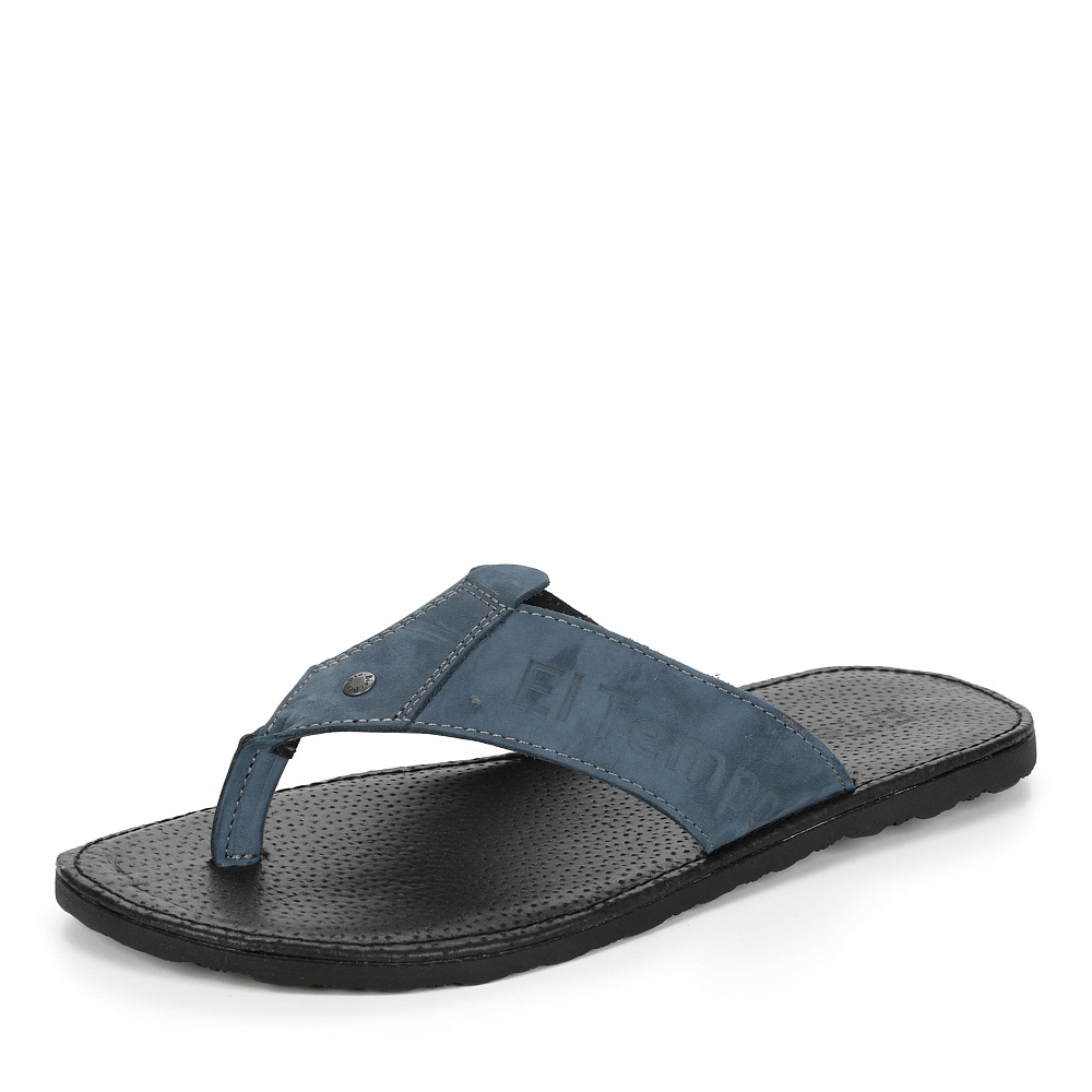 Синие шлепанцы из нубука El Tempo