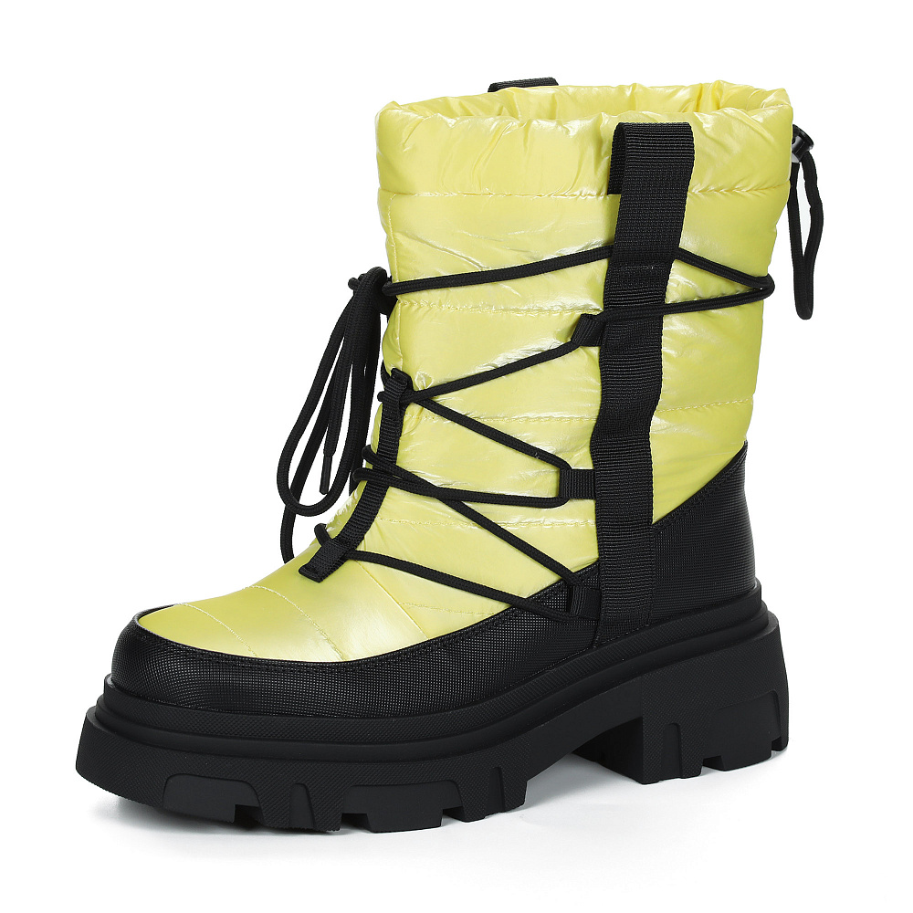 Желтые дутики луноходы из текстиля Respect