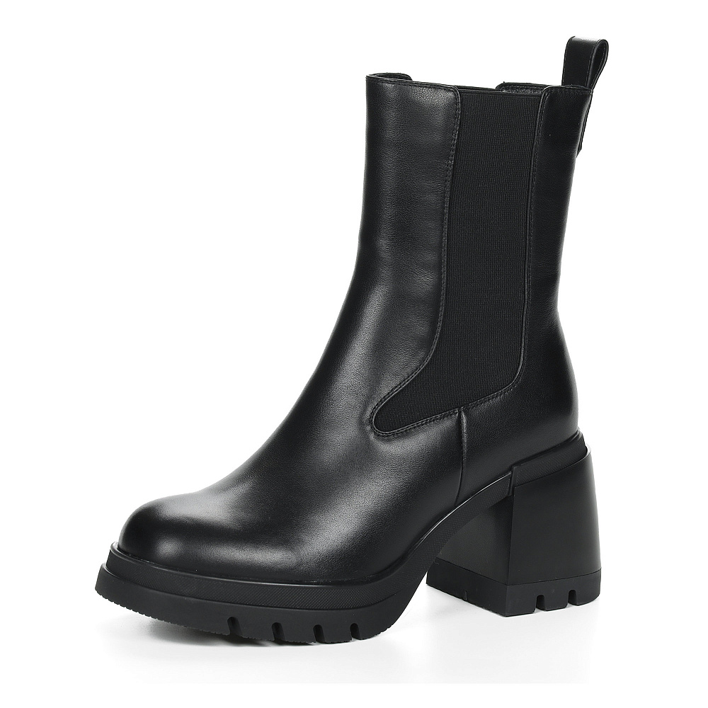 Черные ботильоны челси из гладкой кожи Respect