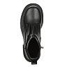 Черные ботинки из кожи на молнии на подкладке из текстиля