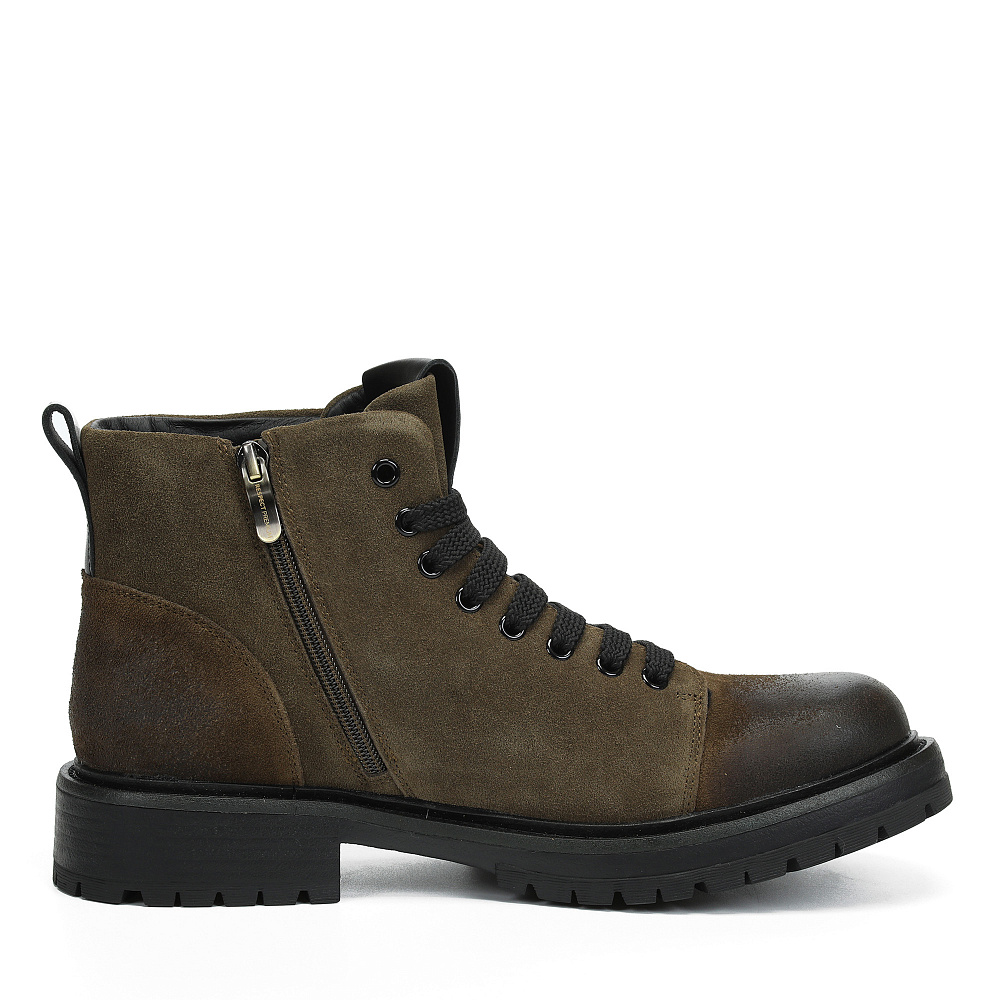 Зимние ботинки из бархатистого велюра цвета хаки RESPECT PREMIUM