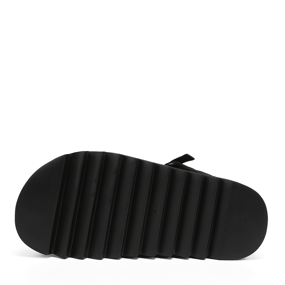 Черные утепленные полуботинки из бархатистого велюра Respect