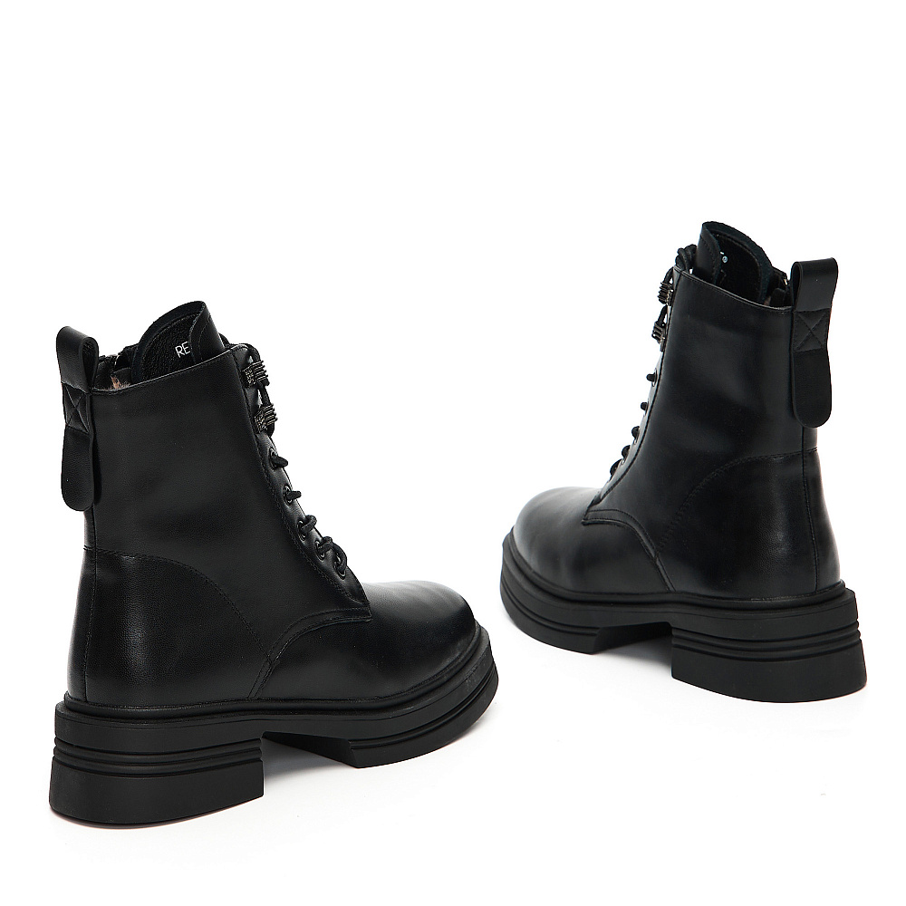 Черные зимние ботинки из кожи Respect