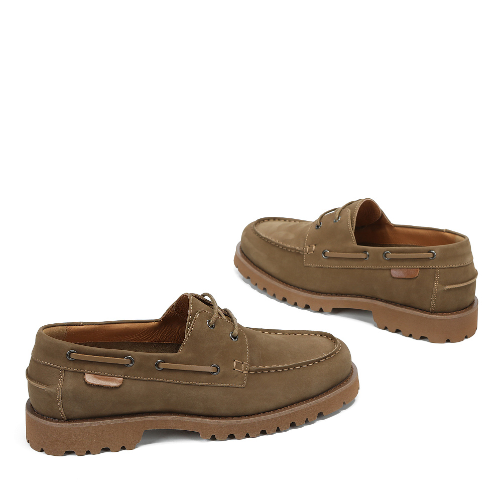 Темно-бежевые топсайдеры из нубука RESPECT PREMIUM