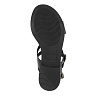 Черные сандалии на ремнях из кожи без подкладки на венском каблуке