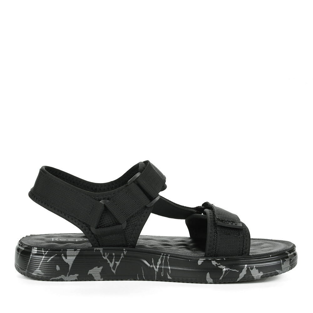 Черные сандалии из текстиля Respect