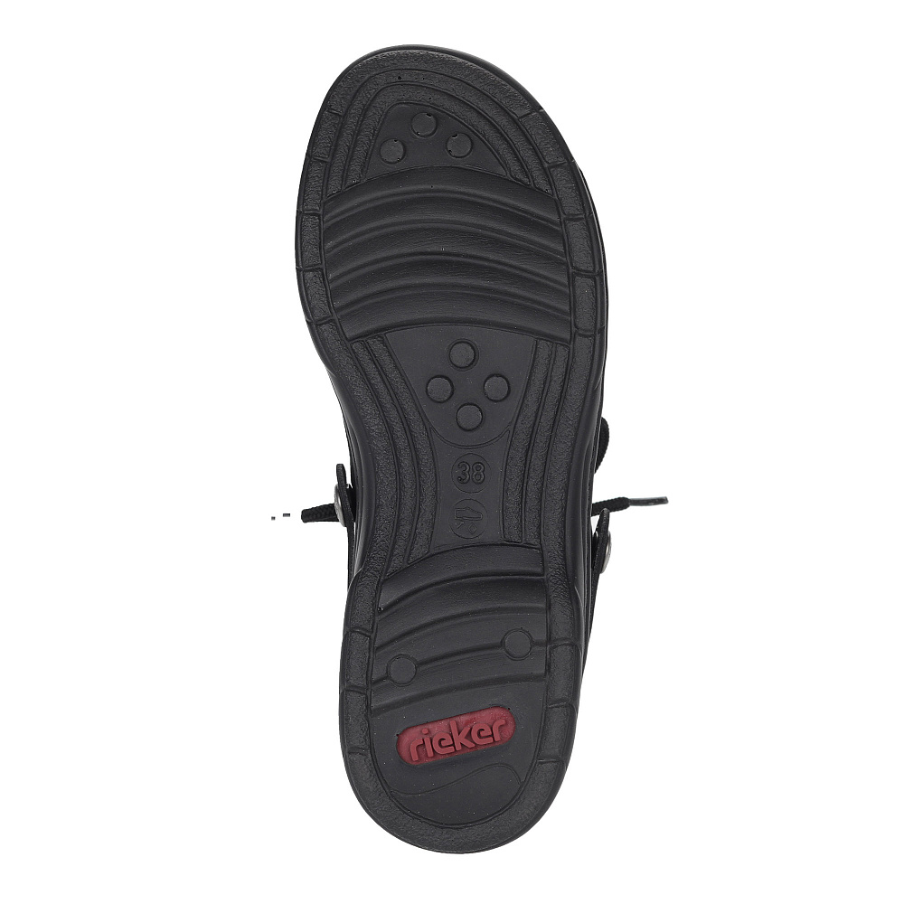 Черные сандалии со шнуровкой Rieker