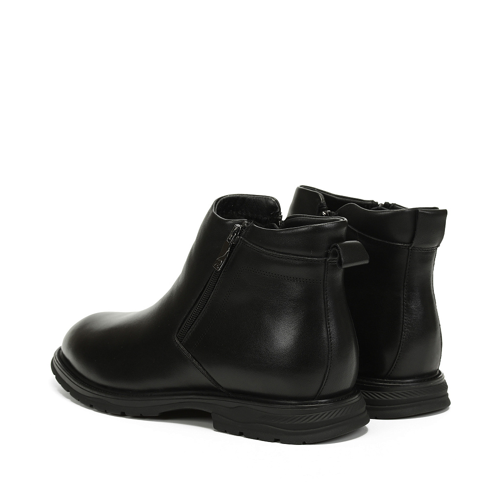 Черные зимние ботинки из гладкой кожи Respect