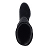 Черные велюровые ботфорты на каблуке