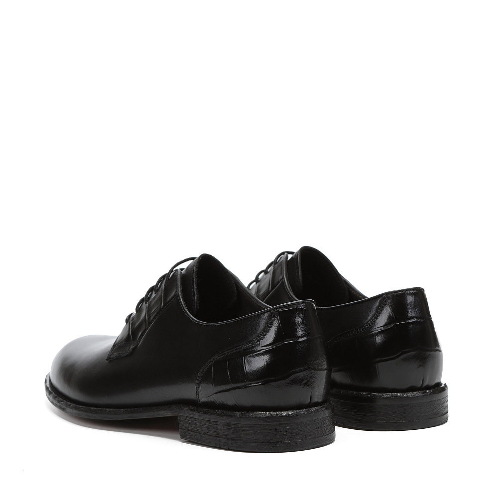 Черные полуботинки дерби из гладкой кожи RESPECT PREMIUM